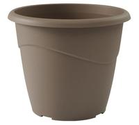 EDA Pot de fleur rond non percé Marina - Ø 30 x H 25,5 cm - 10 L - Taupe