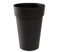 EDA - Pot de Fleur Vase Haut TOSCANE Ø 46 cm - 67 L - Intérieur & Extérieur - Zone de rétention d'eau pour limiter l'Arrosage - Plastique Recyclé - Ø 46 x H.65 cm - Gris Anthracite