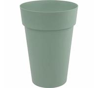 EDA - Pot de Fleur Vase Haut Toscane Ø 46 cm - 67 L - Intérieur & Extérieur - Zone de rétention d'eau pour Limiter l'Arrosage - Plastique Recyclé - Ø 46 x H.65 cm - Vert Laurier