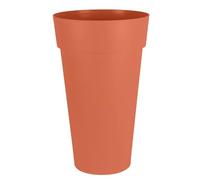 EDA - Pot de fleurs Toscane Rond XXL Ø48 x H80 cm 90 L Intérieur/Extérieur Orange terre battue