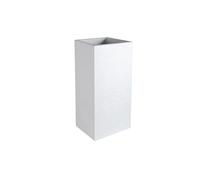 EDA Pot de fleurs carré Graphite 31 L 39,5x39,5x80 cm Blanc cérusé
