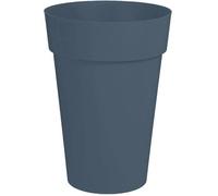 EDA - Pot de fleurs Rond haut- Toscane - Ø 46 x H 65 cm - Intérieur / Extérieur - 67 L - Bleu Jean