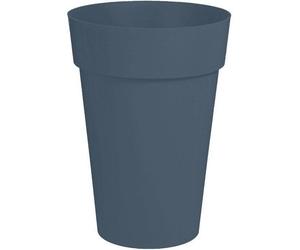 EDA - Pot de fleurs Rond haut- Toscane - Ø 46 x H 65 cm - Intérieur / Extérieur - 67 L - Bleu Jean