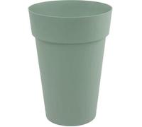 EDA - Pot de Fleur Vase Haut Toscane Ø 46 cm - 67 L - Intérieur & Extérieur - Zone de rétention d'eau pour Limiter l'Arrosage - Plastique Recyclé - Ø 46 x H.65 cm - Vert Laurier