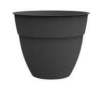 EDA - Pot de Fleurs Rond Osaka Ø 20 cm - 2,6 L - Intérieur/Extérieur - Zone de rétention d'eau pour Limiter l'arrosage - Ø 19,3 x H. 16 cm - Gris Anthracite