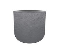 EDA - Pot Rond 50 cm Volcania'Up 67 L - Décor Imitation Pierre - Simple Paroi - Zone de Rétention d'eau - Ø 48,5 x H.46,2 cm - Gris Galet