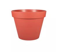 EDA Pot de fleur rond Toscane Ø 48 cm 43 L Intérieur/Extérieur Ø 47,5 x H.40 cm Orange Terre Battue