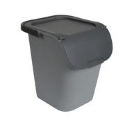 Poubelle à tri avec grande ouverture 40 litres - Gris
