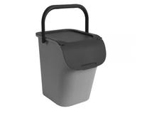 Poubelle à tri avec grande ouverture 40 litres - Gris