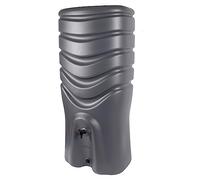 EDA - Récupérateur d'eau RÉCUP'O 350 L - Kit Collecteur Filtrant Inclus - avec Robinet et Bouchon de Vidange - Gris Anthracite, 10919 G.Ant, 65 x 50 x 144 cm