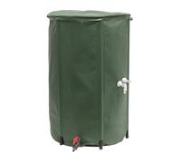EDA - Récupérateur d'eau Souple et Pliable 250 L - avec Filtre en Filet + 2 Robinets - Résistant aux Intempéries - Ø 60 x H.88 cm