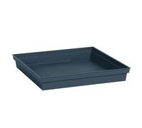 Soucoupe Carrée - EDA - Toscane - 40 cm - Pour Pot 50 cm réf. 013648 - 40 x 40 x H. 5,9 cm - Bleu Jean