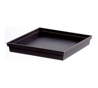 EDA Soucoupe carrée Toscane pour pot 13626 Gris anthracite 32,6 x 32,6 cm