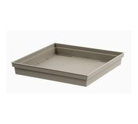 EDA Soucoupe carrée Toscane 32,6×32,6×4,9 cm pour pots de fleurs carrés 39×39 cm Taupe