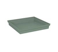 Soucoupe carrée - Toscane - EDA -Plastique - 40 cm - Intérieur / Extérieur - Vert Laurier