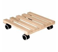 EDA Support a roulettes carré 40 x 40 cm en Bois - 4 roulettes - 40 x 40 x H.8,4 cm