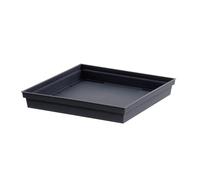 EDA - Soucoupe Carrée TOSCANE 40 cm - pour Pot de Fleur Carré Toscane 50 cm - 40 x 40 x H.5,9 cm - Gris Anthracite