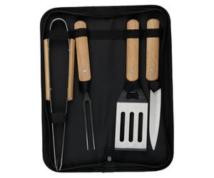 Edco Eindhoven B.V. Alpina BBQ Toolset - Ensemble de 4 Pièces avec Sac de Rangement