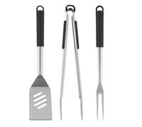 Edco Eindhoven B.V. Alpina Ensemble Barbecue 6 Pièces - Accessoires BBQ avec Spatule, Pince et 4 Brochettes - Nylon et Acier INOX
