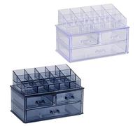Edco Eindhoven Touch of Beauty Organisateur de Maquillage - Boîte Rangement avec Compartiments - Rangement Skincare et Organisation de la Salle de Bain - 13,5x13x16 cm - Envoi aléatoire Noir ou Blanc