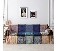 Edcooy Couverture bohème en Chenille Jacquard à Pampilles pour lit, canapé, Chaise, décoration bohème (Violet, Taille L, 218 x 259 cm)