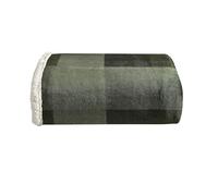 Eddie Bauer Couverture réversible Super Douce en Sherpa et Polaire brossée, idéale pour se détendre (Motif écossais Pine)