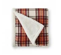 Eddie Bauer Edgewood (Plaid Flanelle Sherpa Jeté de lit, Red, 50" x 60"