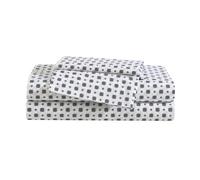 Eddie Bauer - Ensemble de draps pour Grand lit, Ensemble de literie en Percale de Coton de qualité supérieure, décoration d'intérieur Super Douce, certifiée Oeko-Tex (Fairisle Sprinkle Black, Queen)