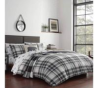 Eddie Bauer Home | Collection Coal Cr ouette à Carreaux 100% Coton, Douce et Confortable, de qualité supérieure avec taie d'oreiller Assortie, Parure de lit 2 pièces, lit jumeau, Gris