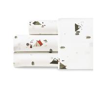 Eddie Bauer Home | Collection Percale | Parure de lit - 100% Coton, croustillante et fraîche, légère et évacuant l'humidité, Camping en Cascade, lit Simple XL
