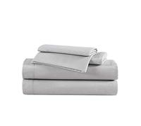 Eddie Bauer Home - Flannel Collection Parure de lit en Coton, pré-rétréci et brossé pour Plus de Douceur, de Confort et Une Sensation de Confort, lit jumeau, Gris