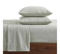 Eddie Bauer Home - Flannel Collection Parure de lit en Coton, pré-rétréci et brossé pour Plus de Douceur, de Confort et Une Sensation de Confort, Grand lit, Vert