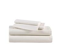 Eddie Bauer Home - Flannel Collection Parure de lit en Coton, pré-rétréci et brossé pour Plus de Douceur, de Confort et Une Sensation de Confort, Grand lit, Ivoire