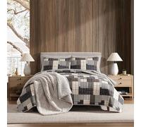 Eddie Bauer - Parure de lit 2 pièces en Coton naturellement Doux avec Une Sensation de légèreté pour Un Confort Toute l'année, réversible avec taie d'oreiller Assortie, Parure de lit 2 pièces (Marron