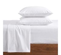 Eddie Bauer Parure de lit en Flanelle de Coton brossé pour Plus de Douceur (Blanc, Grand lit)