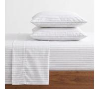 Eddie Bauer - Parure de lit en Flanelle de Coton brossé pour Plus de Douceur, Confortable pour décoration d'intérieur (Rayures Sentier, lit Simple)