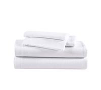 Eddie Bauer - Parure de lit en Flanelle de Coton brossée pour Plus de Douceur (Blanc, lit Double)
