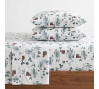 Eddie Bauer Parure de lit en Flanelle de Coton, brossée pour Plus de Douceur, décoration d'intérieur Confortable (Ferme Arbre, Grand lit)