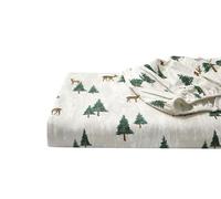 Eddie Bauer Parure de lit en Flanelle de Coton Chaude et Respirante avec Poches Profondes, brossée pour Plus de Douceur, décoration d'intérieur Confortable, certifiée Oeko-Tex, cerf Creux, pour lit