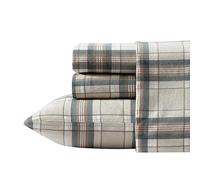 Eddie Bauer Parure de lit en Flanelle de Coton Chaude et Respirante avec Poches Profondes, brossée pour Plus de Douceur, décoration d'intérieur Confortable, certifiée Oeko-Tex, Motif écossais