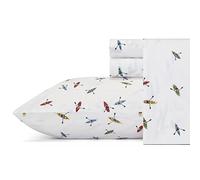 Eddie Bauer Parure de lit en Percale de Coton, Gracieuse et fraîche, décoration d'intérieur élégante, Kayaks Blanc/Bleu/Rouge, lit Double
