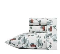Eddie Bauer Set de draps, Coton 100% Coton Flanelle Flanelle de Coton, Vert, King