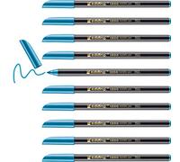 Edding 1200 feutre de coloriage métallique - bleu métallisé - 10 stylos - pointe ronde 1-3 mm - pour colorier, écrire, dessiner avec effets métalliques brillants - pour livres d'or, cartes de vœux