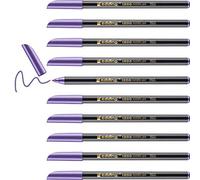 Edding 1200 feutre de coloriage métallique - violet métallisé - 10 stylos - pointe ronde 1-3 mm - pour colorier, écrire, dessiner avec effets métalliques brillants - pour livres d'or, cartes de vœux