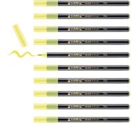 Edding 1340 Feutre Pointe Pinceau - Melon Jaune - 10 Stylos - Pointe de Pinceau Flexible - Feutre pour la Peinture, l'écriture et le Dessin - Carnets, Mandalas, Calligraphie