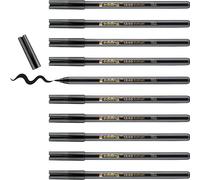 edding 1340 feutre pointe pinceau - noir - 10 stylos - pointe de pinceau flexible - feutre pour la peinture, l'écriture et le dessin - carnets, mandalas, calligraphie