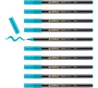 Edding 1340 Feutre Pointe Pinceau - Turquoise - 10 Stylos - Pointe de Pinceau Flexible - Feutre pour la Peinture, l'écriture et le Dessin - Carnets, Mandalas, Calligraphie