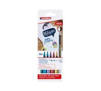 Edding 1340 Stylo-Feutre Or, Bleu Métal, Vert Métal, Rouge Métallisé, Violet Métallisé 6 Pièces