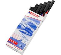 edding - Feutre permanent 140 S - pointe ronde 3 mm - noir - lot de 10 - étanche