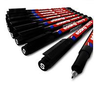 Edding 140S Lot de 10 stylos permanents Pointe superfine 0,3 mm Noir
